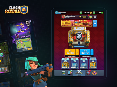 New game modes | Clash Royale update 2v2 3d android app card game cards clash royale clean ui concept game app game ui gamer ios redesign ui update ux