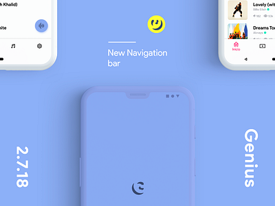 Genius redesign android app concept genius redesign ui ux wip