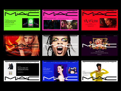 MAC COSMETICS COVER SYSTEM cosmetics flat graphic design library logo mac modular noise system typography ui