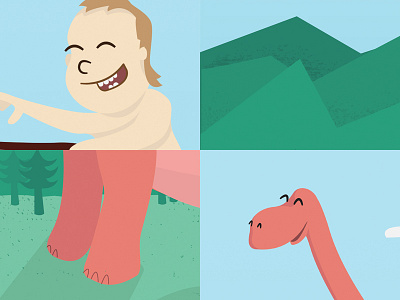 Dino Ride baby dinosaur illustration ride son