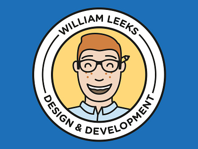 New William Leeks Logo brand face illustration logo pencil roundel william leeks