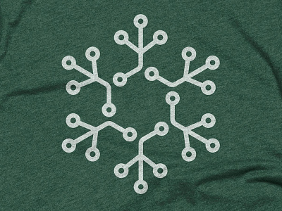 Digital Snowflake cotton bureau digital illustration snowflake t shirt tee