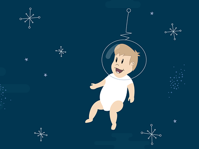 Aoife in Space aoife baby illustration space stars
