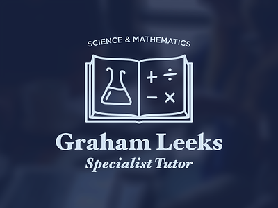Graham Leeks Logo book flask logo mathematics maths science