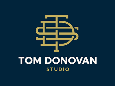 Tom Donovan Studio logo badass tommy d gold i love only gold logo monogram music studio