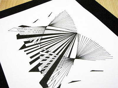 Sharpie Line Drawing black and white sketch