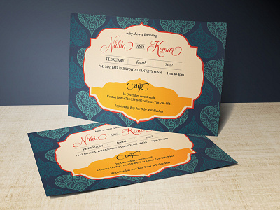 Invitation invitation print design