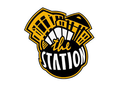 The Station branding buildings circular crespo design ecuador identity logo mark retro sphere station world