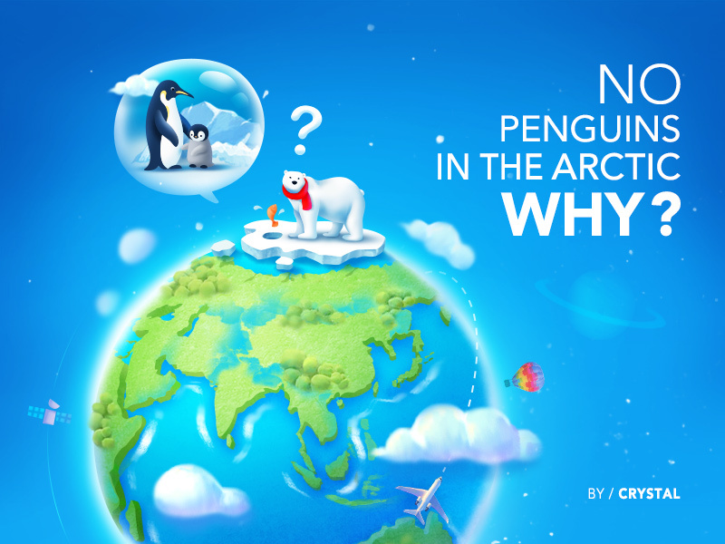 No Penguins Found in the Arctic by Crystal Yumumu on Dribbble