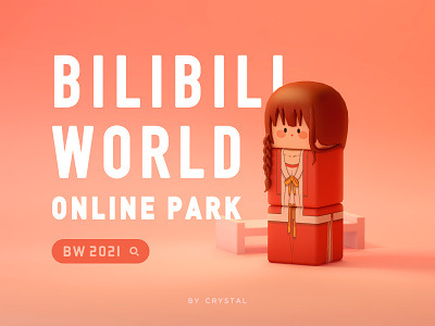 BW ONLINE PARK 07 3d c4d chair character cloth design game girl graphic illustration online orange park red