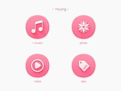 Icons in Pink icon