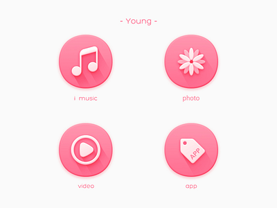 Icons in Pink