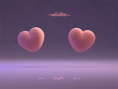 Happy Valentine's Day 3d c4d graphic heart valentine