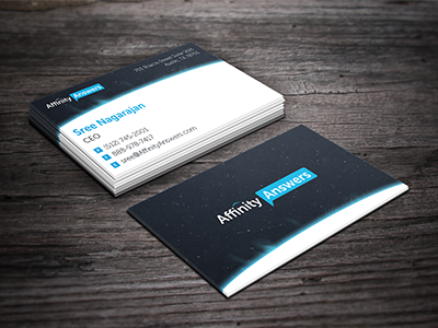 Affinity Answers Business Cards affinity answers business cards