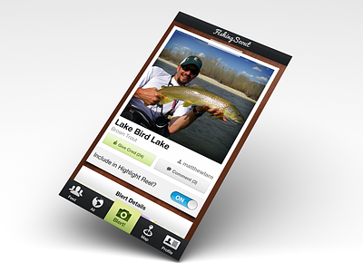 New angle on my FishingSkout mockup angler app fishing iphone scout skout