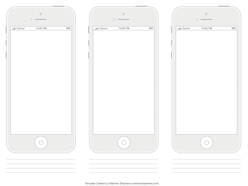 iphone 5 template printable