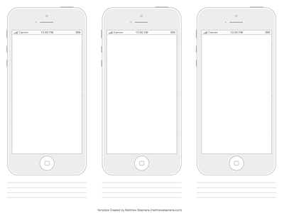 Free Printable iPhone 5 & 5s Template Minimalist 5 5s iphone minimalist template