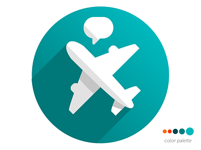 Roaming Messaging App Logo airplane app flat logo message messaging roaming