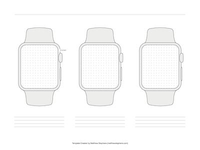 free apple watch wireframe template printable by matthew stephens on dribbble