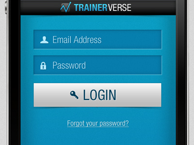 Mobile Login Screen for TrainerVerse
