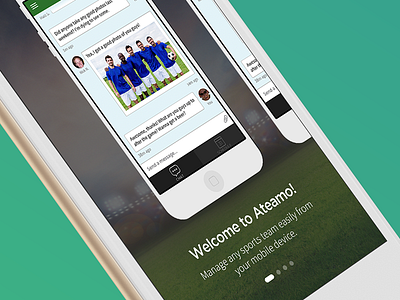 Initial version of the onboarding process... ateamo ios iphone management mobile onboarding soccer sports stadium team