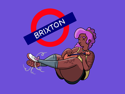 Brixton Musician character cute illustration illustrator london procreate uk ukulele united kingdom