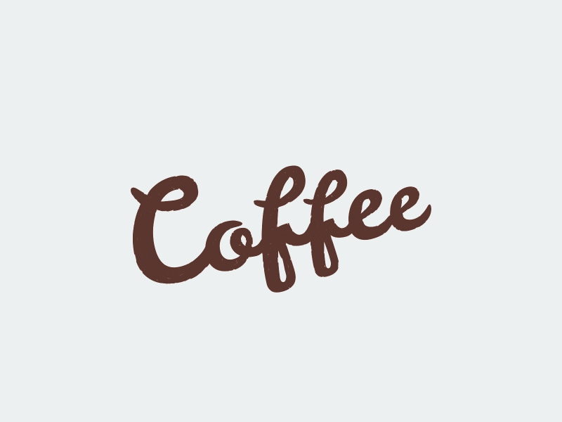 Coffee, Powering Design after effects animation coffee gif illustrator lettering motion graphic type