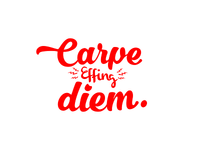 Carpe Effing Diem carpe diem hand lettered lettering sim type typography