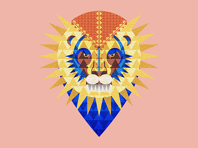 Geometric Lion animal geometric illustration illustrator lion poster shapes