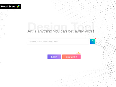 Sketch Draw App black color design tool designers app gradient design iconography illustration landing page logo minimal app minimalistic screen theme typography ui ux ui simple