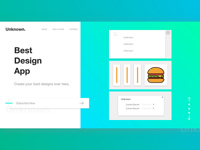 UnKnown. app best color design design app designers app food gradient design iconography illustration minimal app scroll animation theme typography ui ui app unknown ux web app web app design
