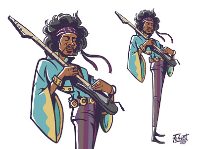 The Jimi Hendrix Experience Cartoon design
