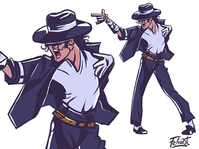 Michael Jackson - Smooth Criminal Cartoon avatar cartoon character design fanart illustration music