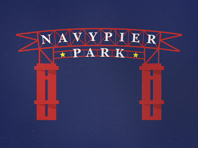 Navy Pier Park chicago illustration infographic landmark navy pier simple