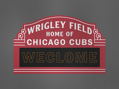 Wrigley Field chicago illustration infographic simple wrigley field