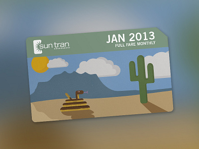 Sonoran Desert Bus Pass arizona cactus desert design illustration pattern product texture tucson