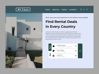 Real estate marketplace app design branding design landing page ui ux web design website