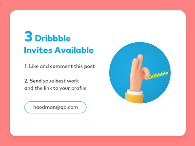 3 Dribbble Invites