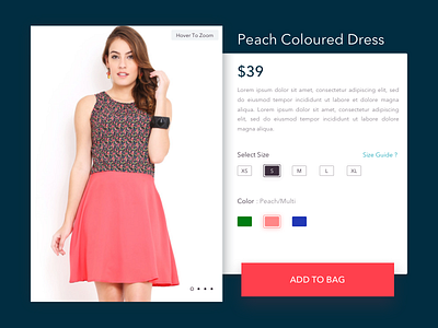 Product Description Page design e commerce ecommerce fashion pdp product description page product detail page web shop