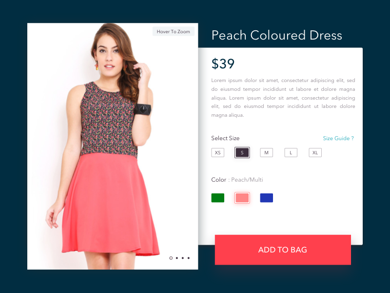 Product Description Page by Swati Khera on Dribbble