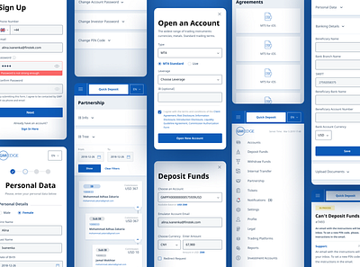 Members Area Mobile Version business finance fintech forex mobile responsive web design