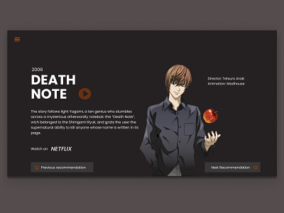 Landing Page Death Note