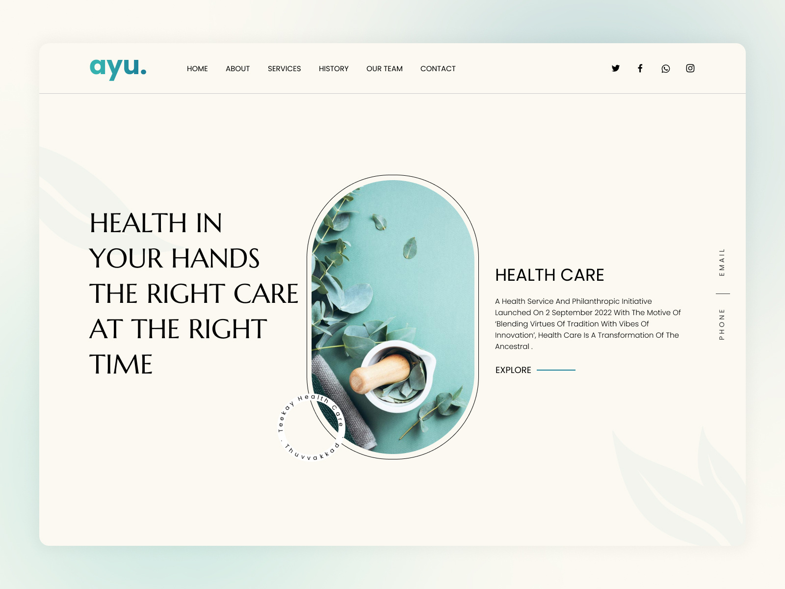Ayurveda site Landing Page by Naseemudheen on Dribbble
