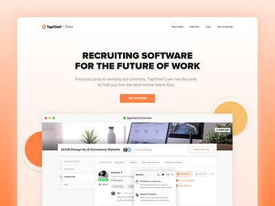 TapChief Crew Landing Page Design