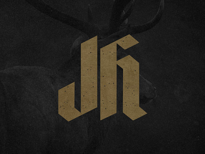 JH Initials... branding illustration logo mark stamp texture