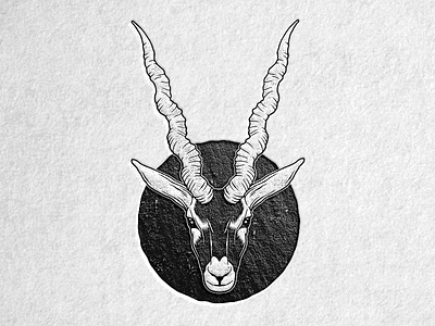 Blackbuck Stamp antelope beast blackbuck letterpress logo mark stamp texture wild