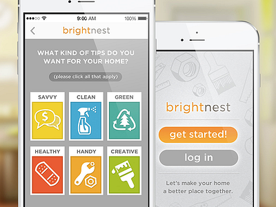 Brightnest iOS app app ios iphone mobile ui ux
