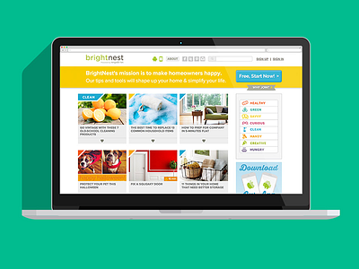 BrightNest Desktop App desktop app landing page product design ui ux visual design web design