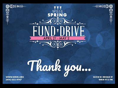 Thank You branding community fund drive radio