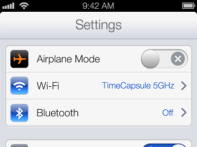 Settings Redresign Preview apple design ios7 iphaze rebound redesign settings switches ui